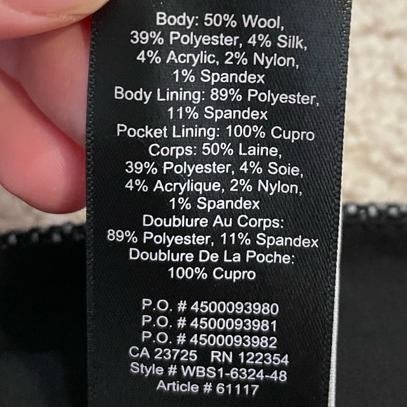 Babaton Cohen Wool Tapered Cropped Dress Pant Size 4 - Picture 4 of 9